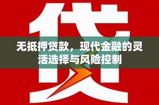 玉环无抵押贷款，现代金融的灵活选择与风险控制