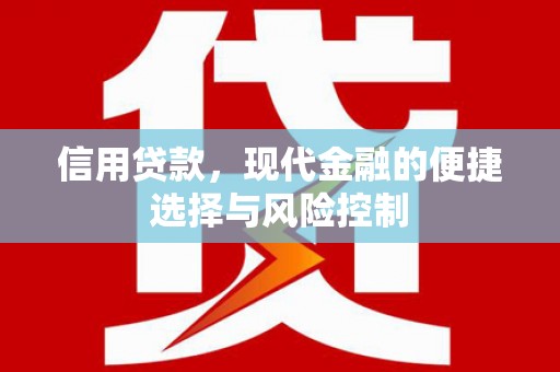 玉环信用贷款，现代金融的便捷选择与风险控制