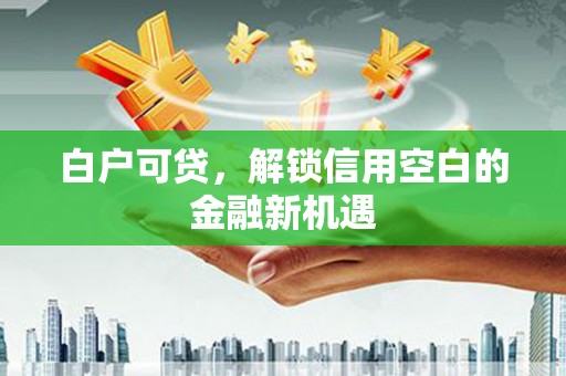 玉环白户可贷，解锁信用空白的金融新机遇