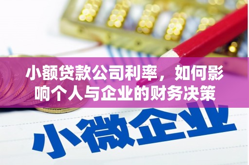 玉环小额贷款公司利率，如何影响个人与企业的财务决策