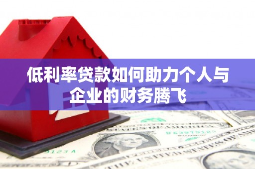 玉环低利率贷款如何助力个人与企业的财务腾飞