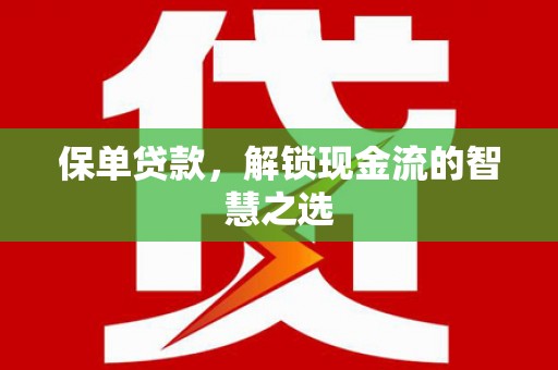 玉环保单贷款，解锁现金流的智慧之选